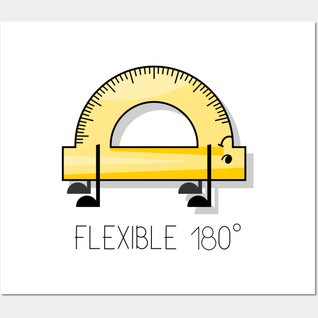 Flexible protractor cartoon drawing Wall Art by SooperYela